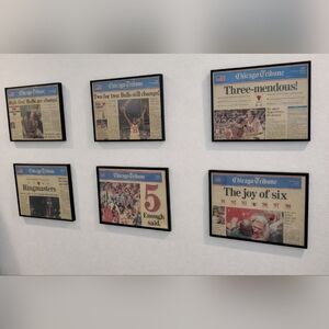 Chicago Bulls Championship Tribune Framed Front Pages